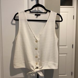 ☀️2/$15☀️ J.Crew Button Down Textured Front Tie Tann